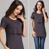 NurtureNest Stylish Nursing T-Shirt for Moms ATHLEXES