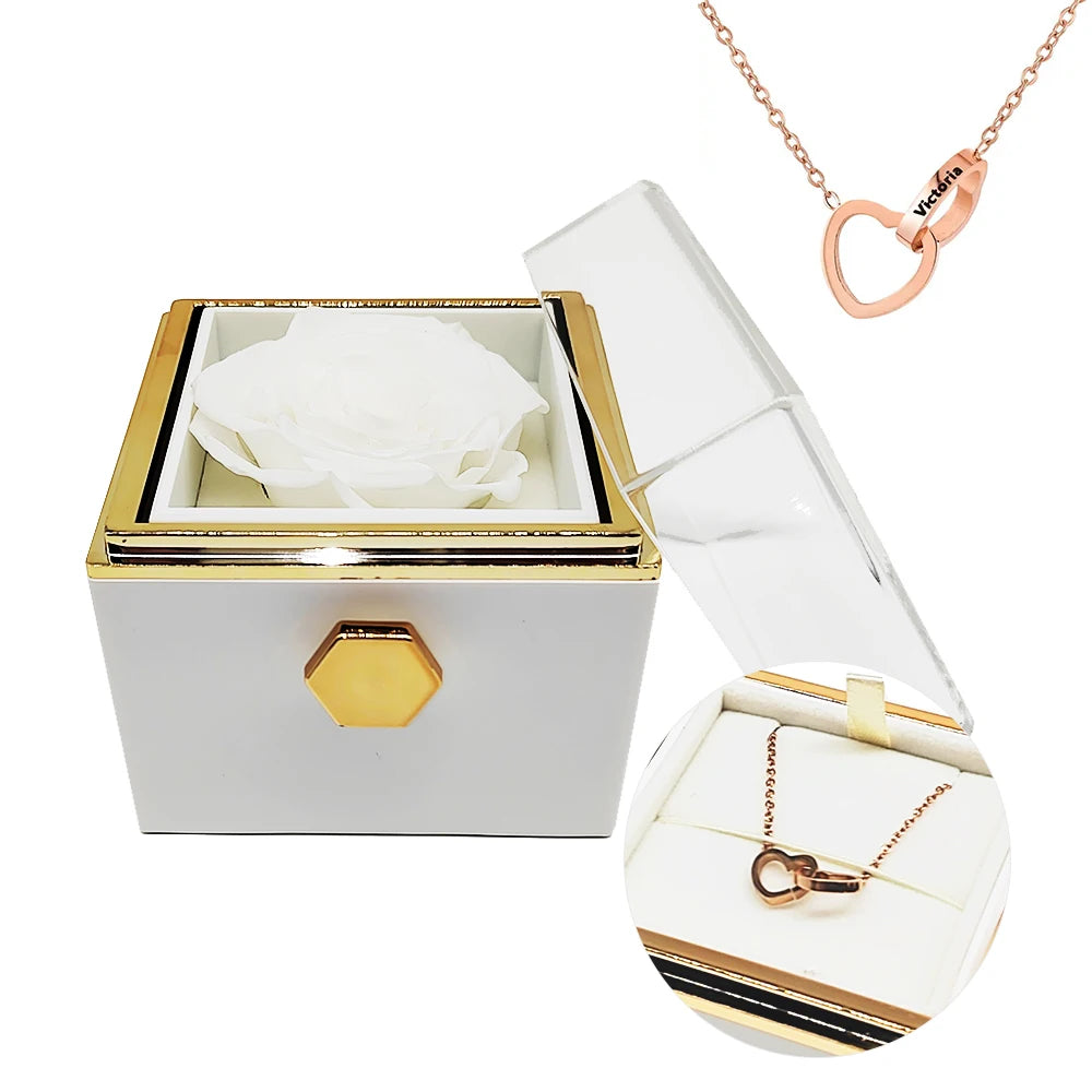 Eternal Rose Heart Necklace Gift Box Set ATHLEXES