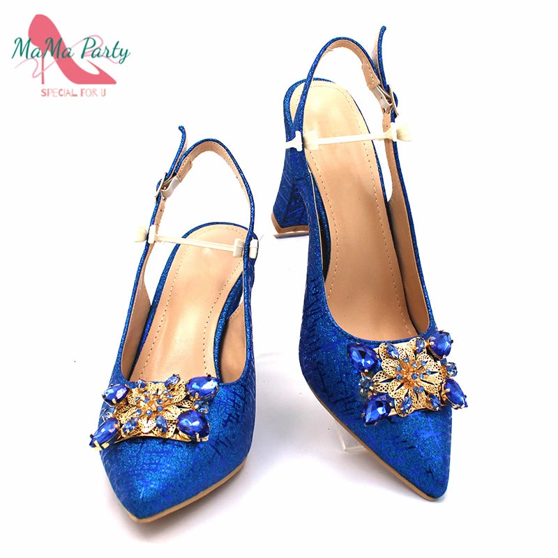 Royal Blue Elegance: Nigerian Pumps & Bag Set ATHLEXES