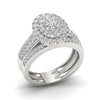 Romantic 925 Silver Bridal Double Rings Set ATHLEXES