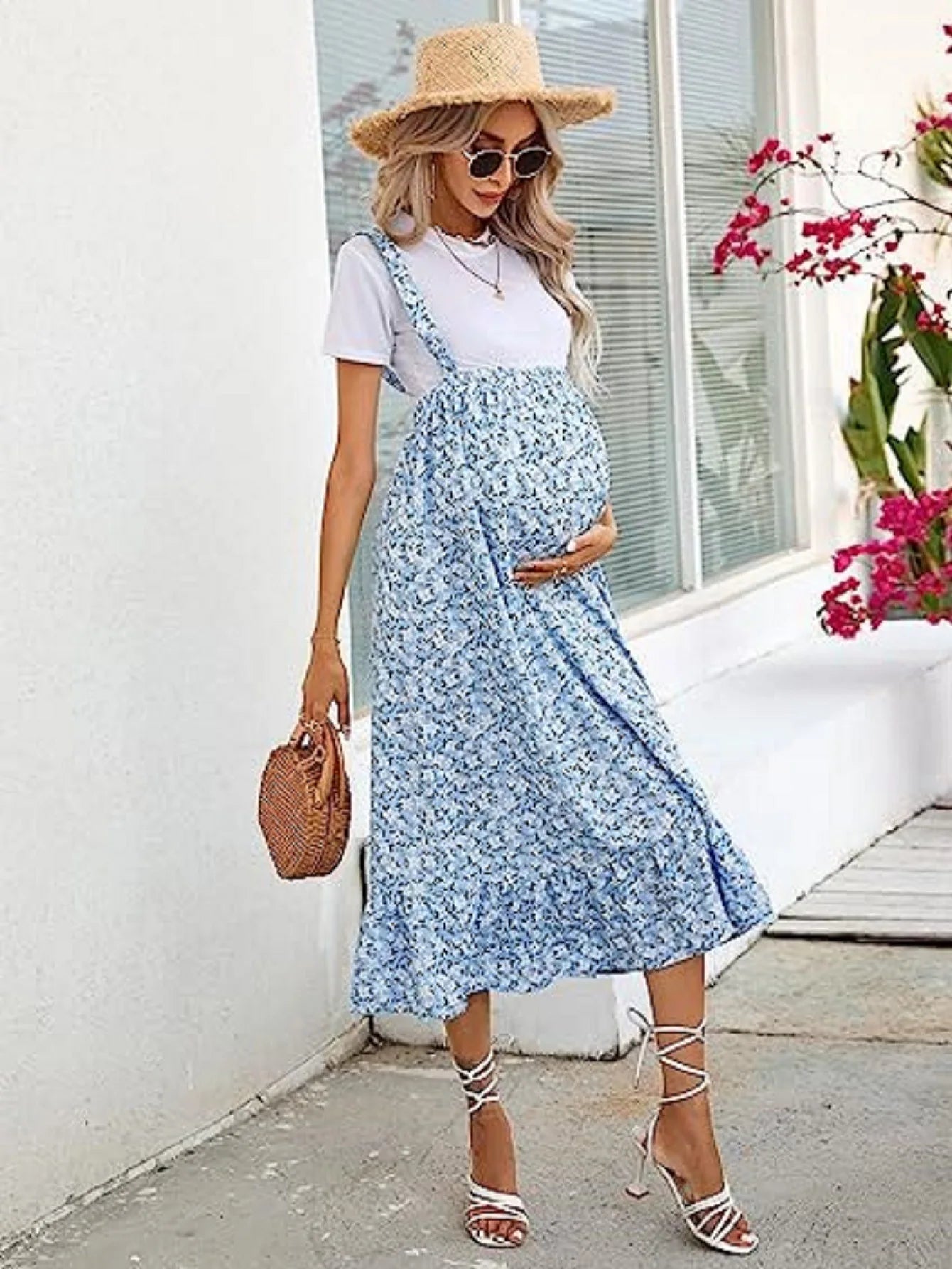 Floral Maternity Skirt Dress for Expecting Mothers ATHLEXES