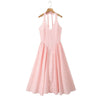 Chic White Backless Halter Dress for Summer Events ATHLEXES
