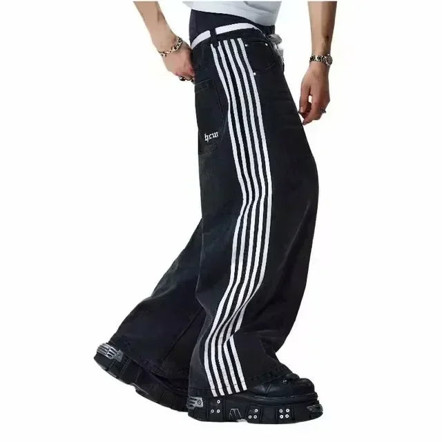 Retro Y2K Wide-Leg Baggy Jeans ATHLEXES