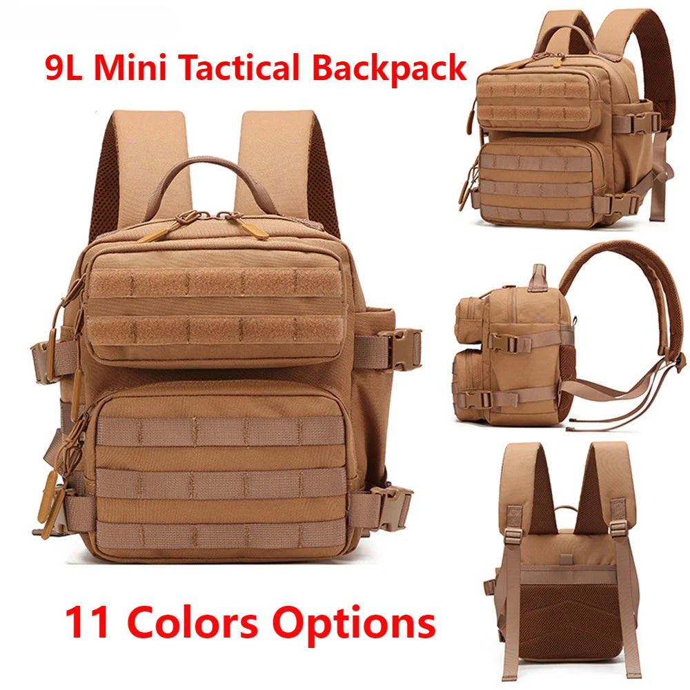 9L Sport Backpack MOLLE Mini Outdoor Pack for EDC Hiking ATHLEXES