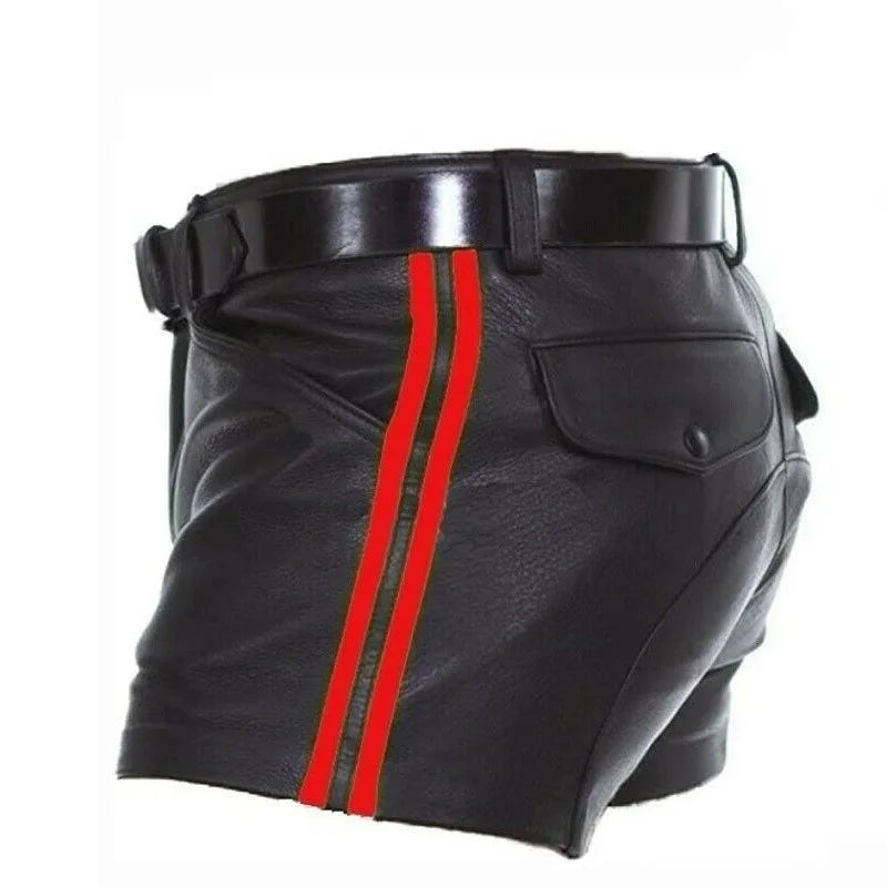 Urban Luxe PU Leather Shorts for Men ATHLEXES