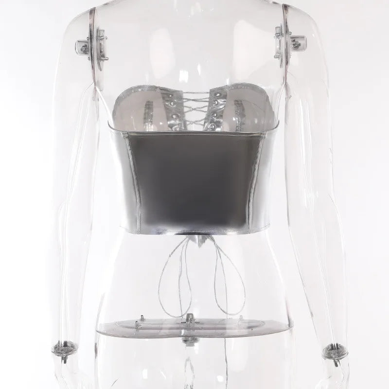 Goddess Glam Metallic Corset Top ATHLEXES