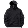 Men's Techwear Cyberpunk Zip Up Hoodie with High Neck Mask ATHLEXES