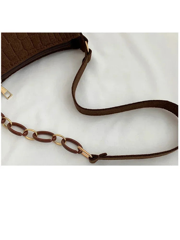 ChicStone Korean Wool Fiber Shoulder Bag ATHLEXES