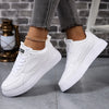 LuxeLite Breathable White Lace-Up Sneakers for Women ATHLEXES