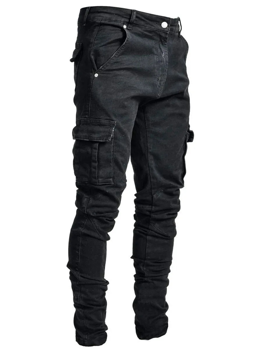 Premium Plus Size Men's Cargo Denim Jeans ATHLEXES
