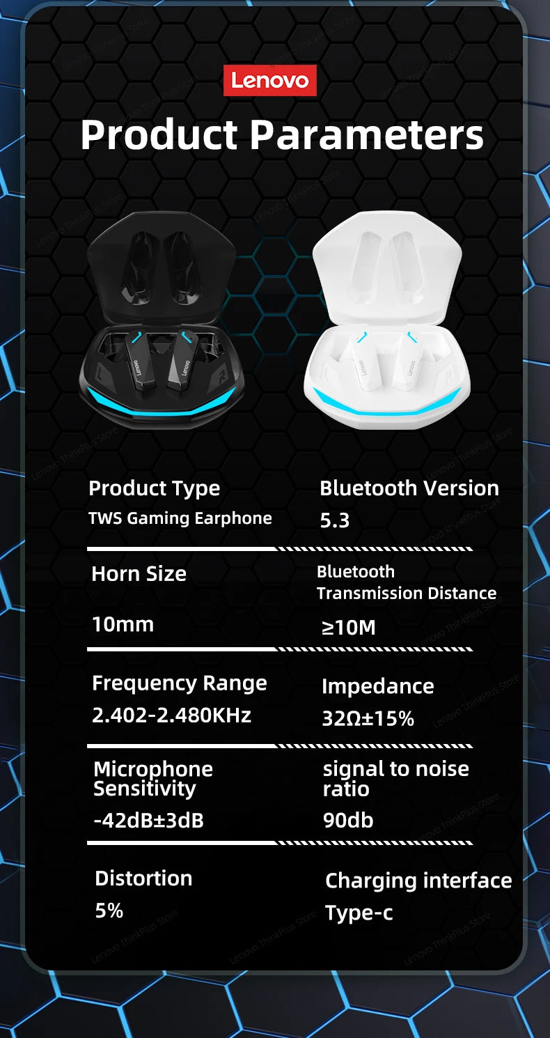 Lenovo GM2 Pro Wireless Gaming Earphones ATHLEXES