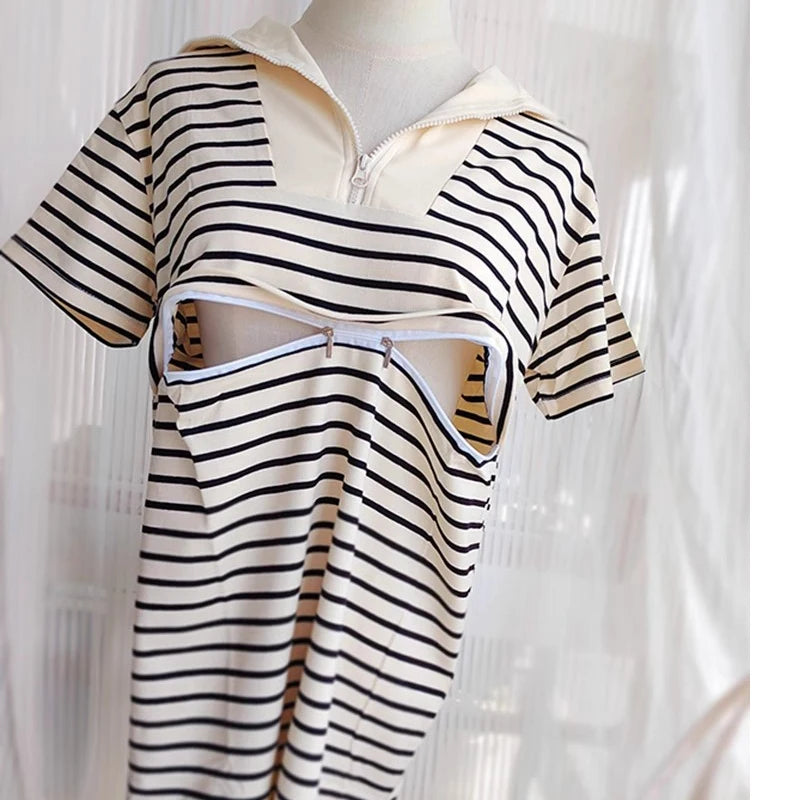 Chic Maternity Nursing Dress 2316 for Breastfeeding ATHLEXES