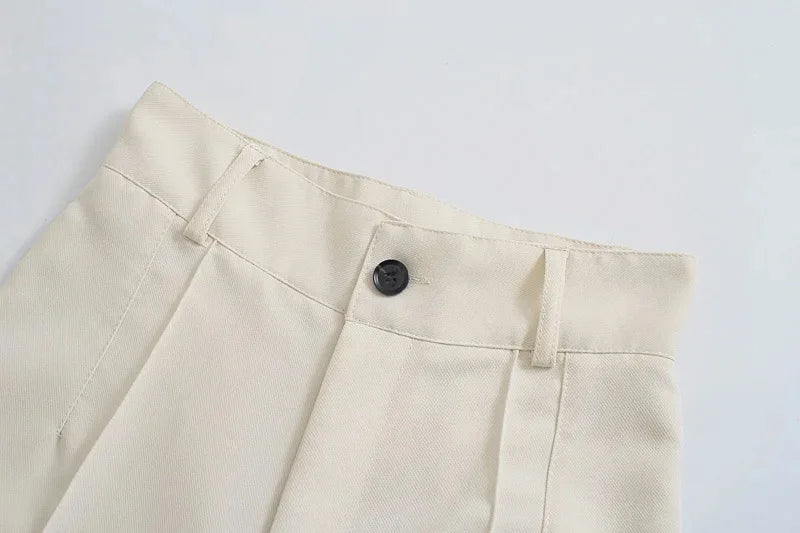 Chic High Waist Straight Leg Office Pants ATHLEXES
