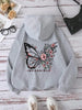 Rose Butterfly Graphic Hooded Sweatshirt ATHLEXES