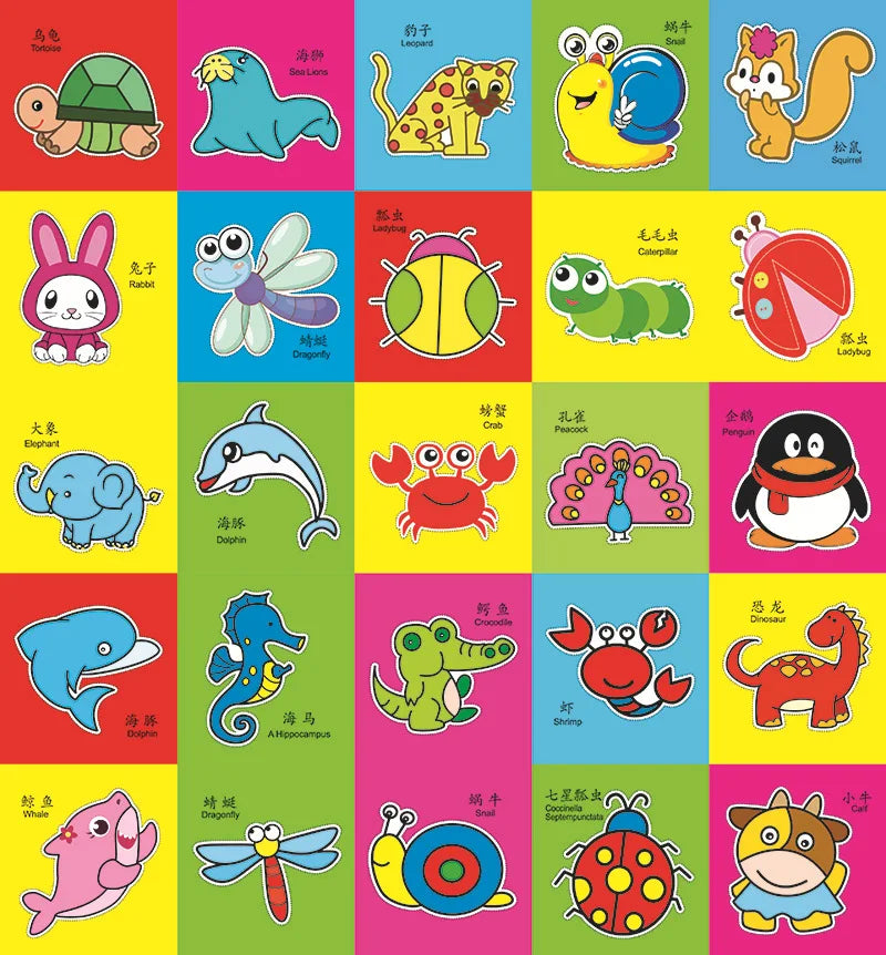 Colorful Cartoon Paper-Cut Craft Book for Kids ATHLEXES