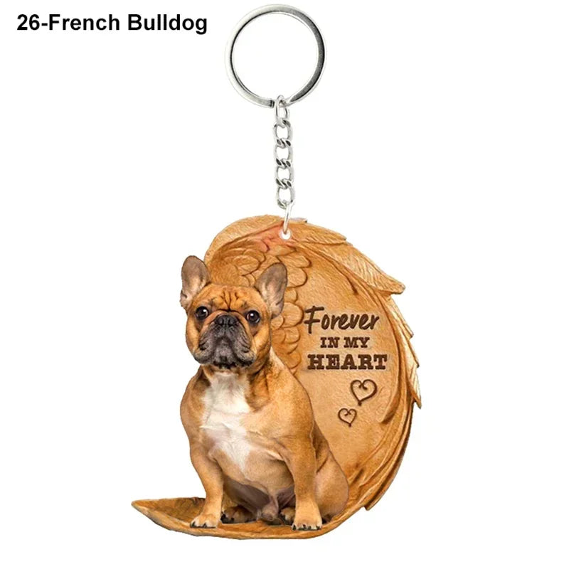 Heartfelt Dog Angel Pendant Keychain ATHLEXES