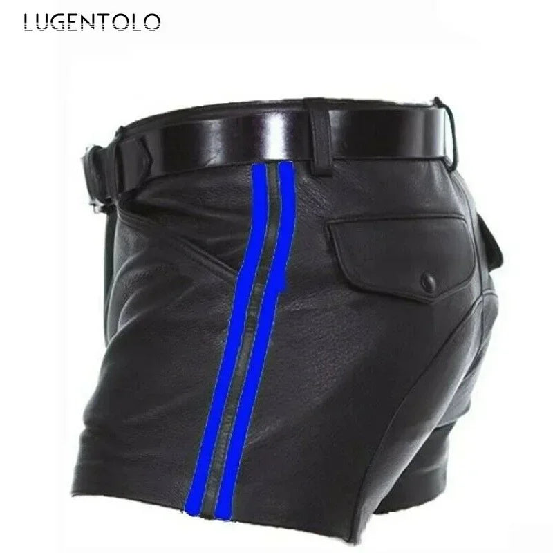 Urban Luxe PU Leather Shorts for Men ATHLEXES