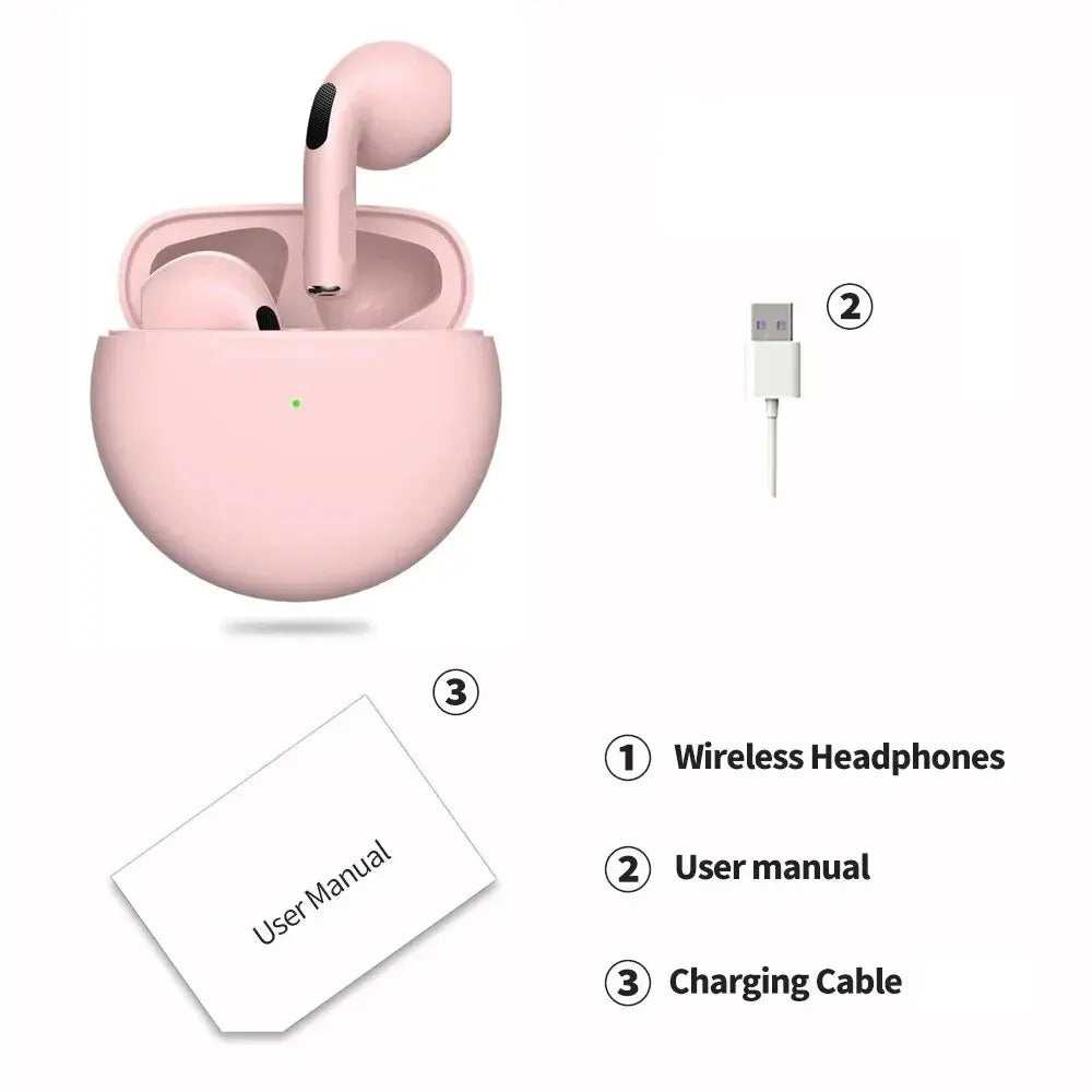 Air Pro 6 Mini TWS Bluetooth Earbuds with Mic ATHLEXES