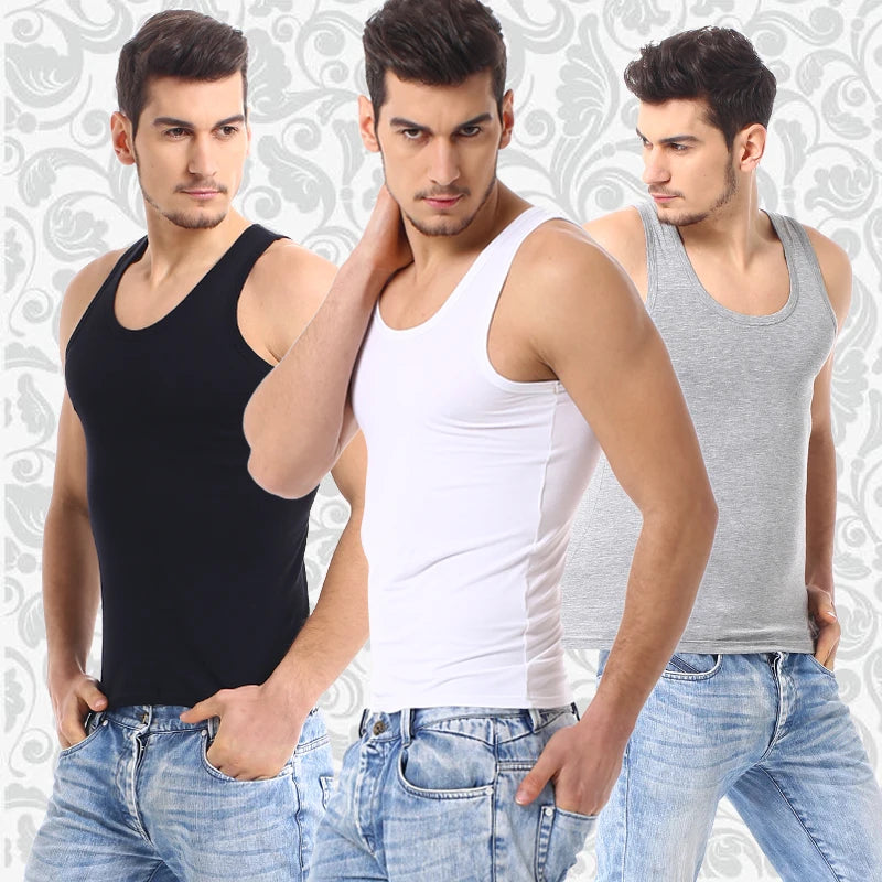 Men's Cotton Slim Fit Casual Fitness Vest ATHLEXES
