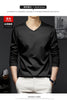 Autumn New Promotion Ice Silk Men's V-Neck Casual Top 2023 ATHLEXES