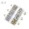 GlamCrystal 1540Pcs Hotfix Glass Rhinestones Set SS6-SS30 ATHLEXES