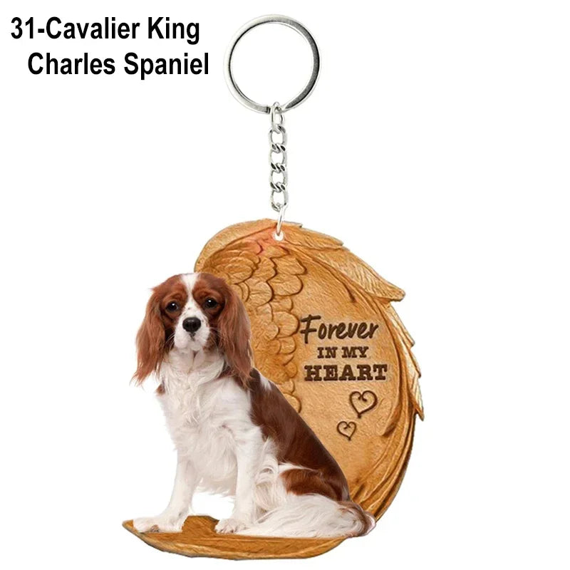 Heartfelt Dog Angel Pendant Keychain ATHLEXES