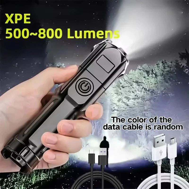 Tactical Zoom LED Flashlight - USB Rechargeable Torch ATHLEXES