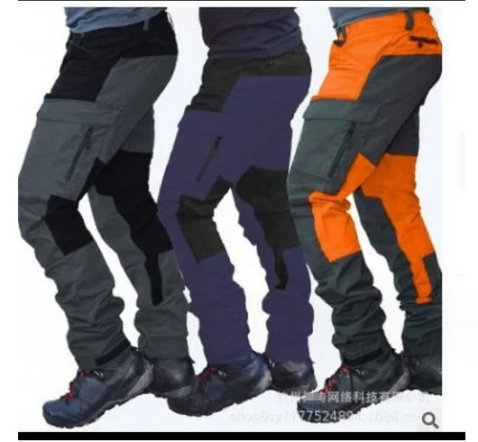 Men's Color-Blocking Outdoor Multi-Pocket Trousers ATHLEXES