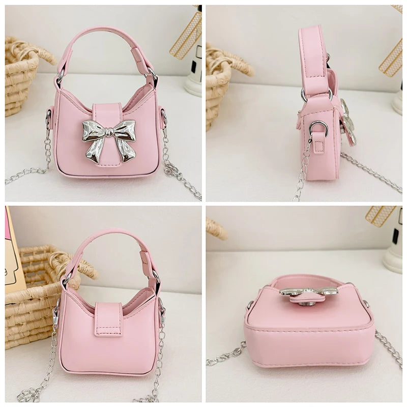 Charming Bowknot Princess Crossbody Bag for Girls ATHLEXES