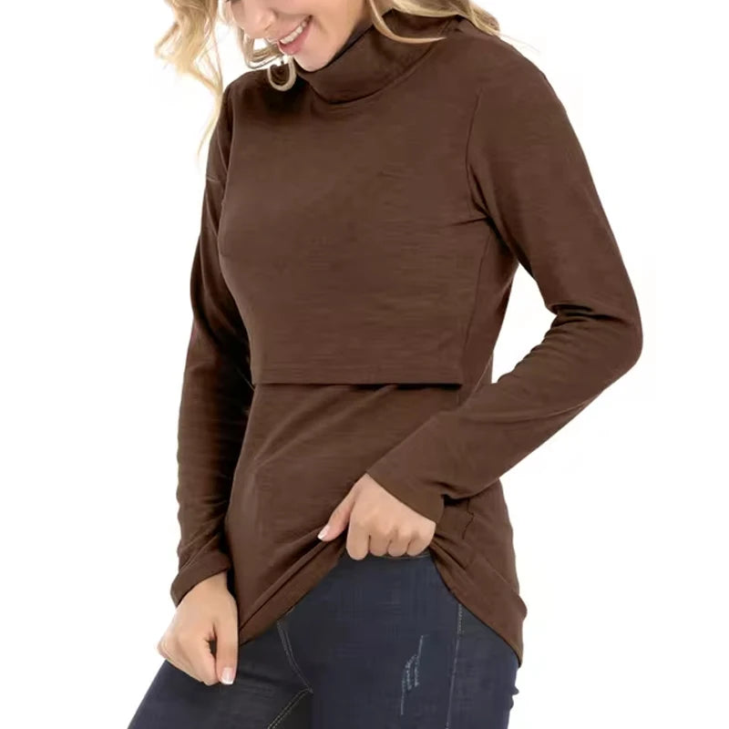 NurtureComfort Turtleneck Nursing Top ATHLEXES