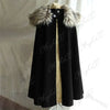 Halloween Costume 3XL Men's Medieval Cloak with Fur Collar ATHLEXES