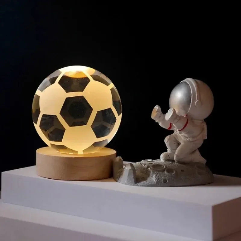 Luminous Saturn 3D Solar System Crystal Sphere ATHLEXES