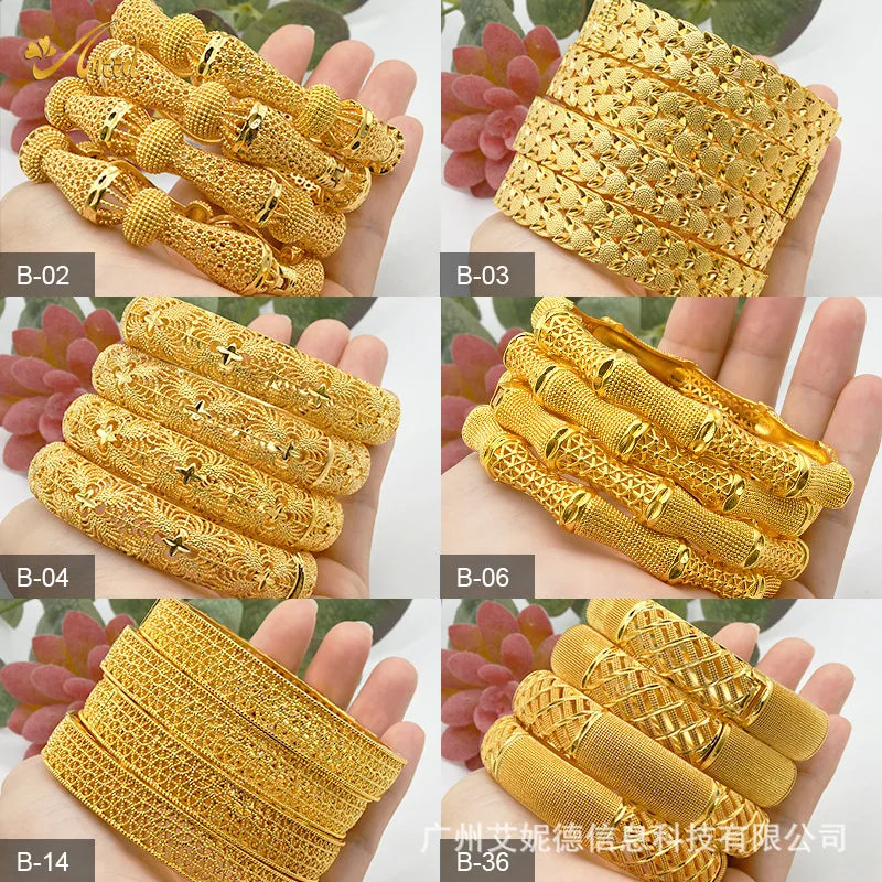 Dubai Bridal Light Luxury Gold Plated Bracelet ATHLEXES