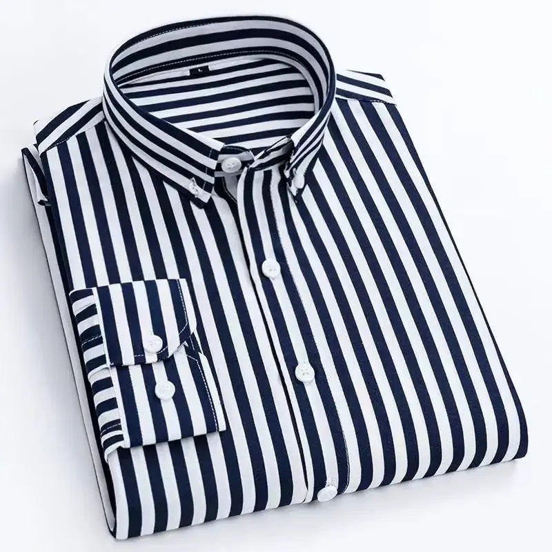StripeLine Long Sleeve Slim Shirt ATHLEXES