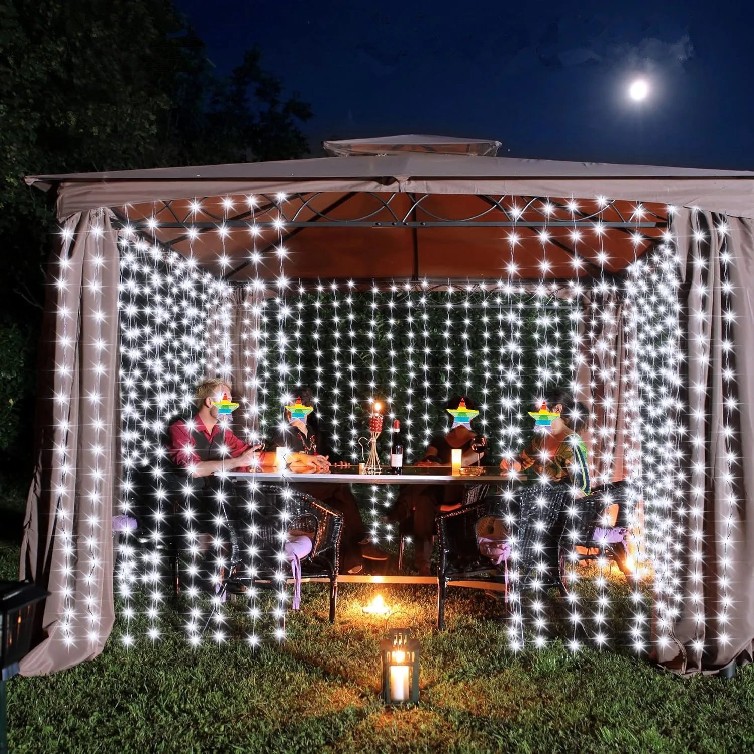 Luxe Solar Fairy Curtain Lights for Garden Events ATHLEXES