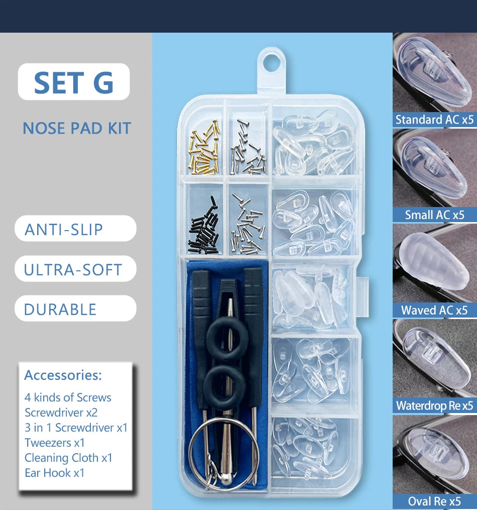 COLOUR_MAX Eyeglasses Repair Kit with Soft Nose Pads ATHLEXES