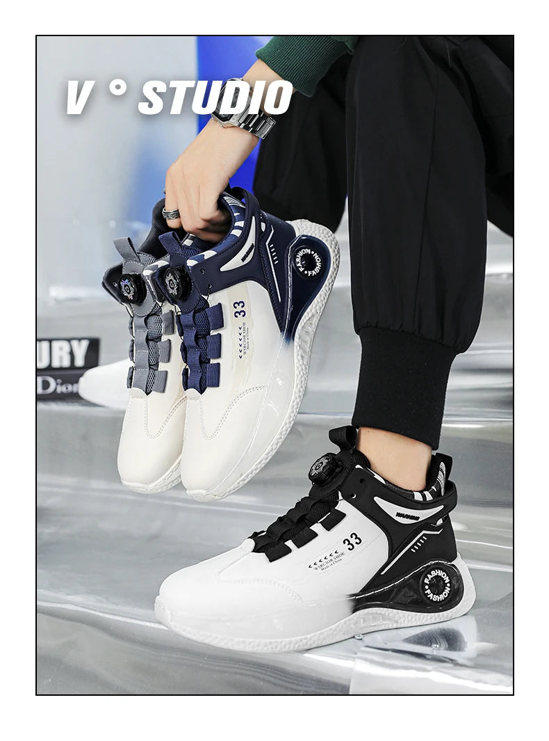 Comfy Rotating Buckle Mens Sneakers for Outdoor Adventures ATHLEXES