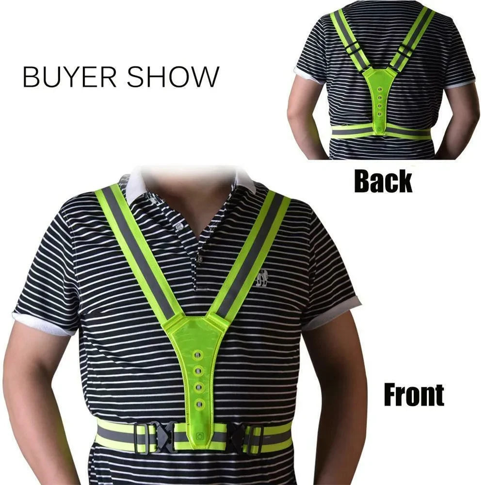 Cycling Illuminated Safety Vest for Night Visibility ATHLEXES