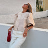 Elegant Puffy Sleeve Blouse for Women 2025 Summer Tops ATHLEXES