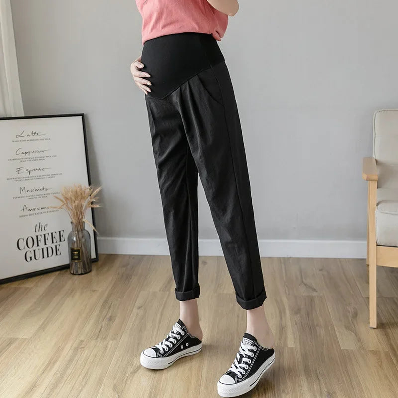Chic Maternity Loose Casual Pants for Comfort ATHLEXES