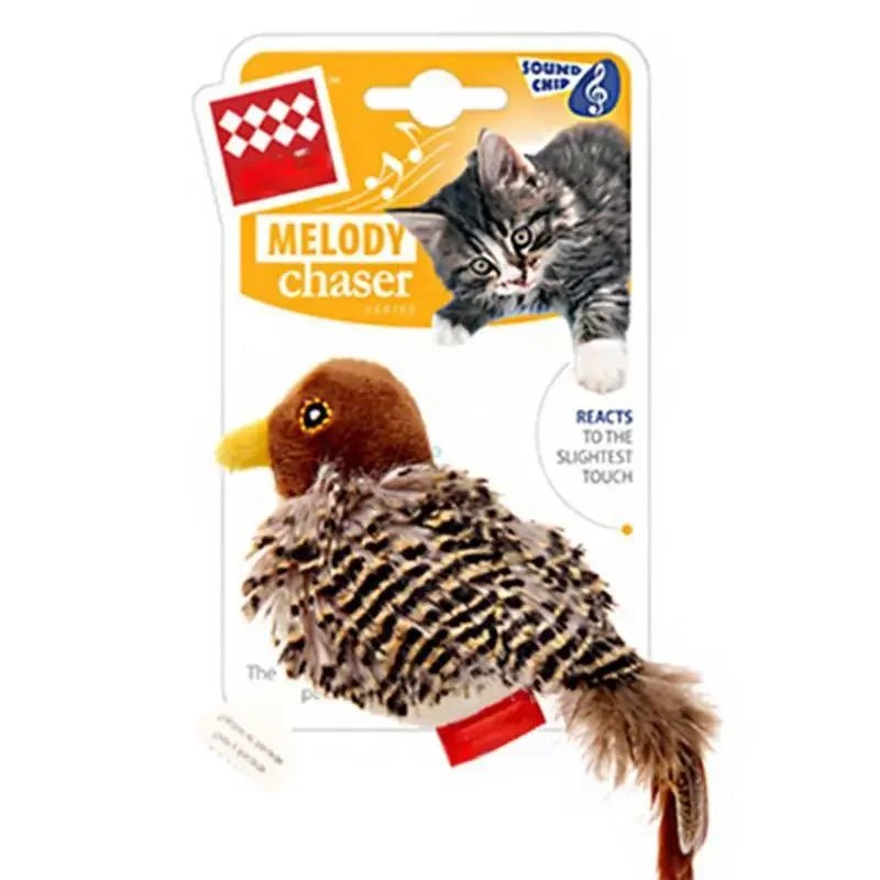 Interactive Cat Toys Flying Bird Cat Toy Flapping Wings Sparrow Catnip Toys Vivid Chirpi]ng Simulation Bird Interactive Cat Toy ATHLEXES