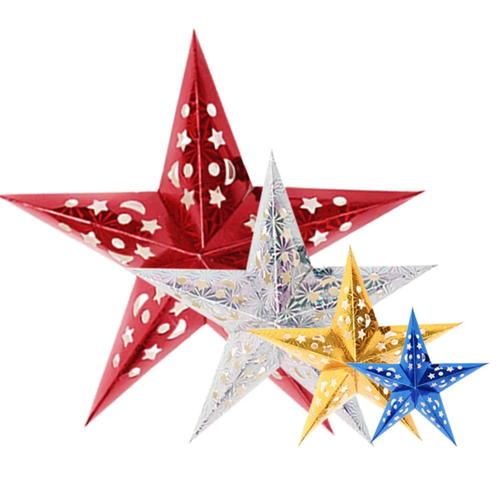 Elegant 3D Paper Star Holiday Ceiling Decor ATHLEXES
