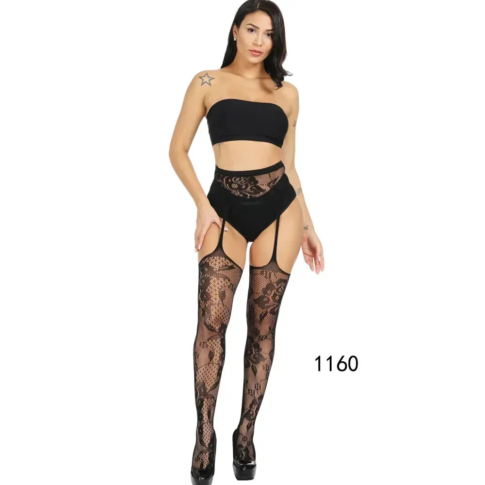 Luxe Lace Plus Size Stay-Up Thigh High Socks ATHLEXES