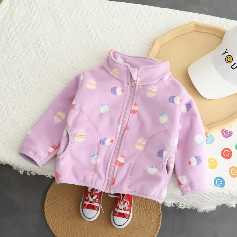 Cozy Chic Thickened Jacket for Girls' Winter Fun ATHLEXES
