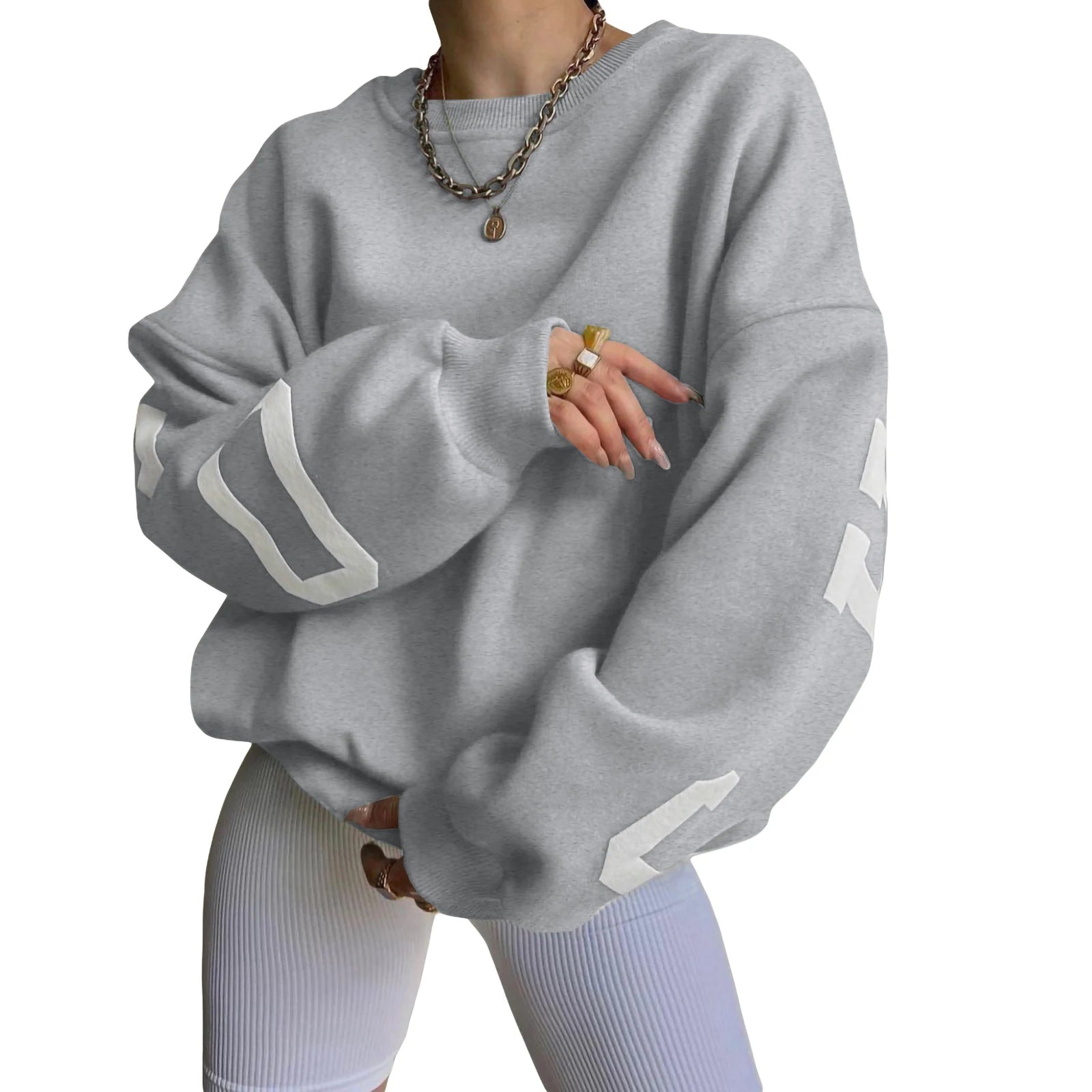 ChicStreet Trendy Oversized Letter Hoodie ATHLEXES