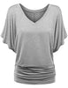 Chic Summer V-Neck Batwing Tee for Women S-5XL ATHLEXES