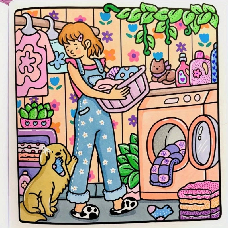 Cozy Moments Relaxation Coloring Book Set ATHLEXES