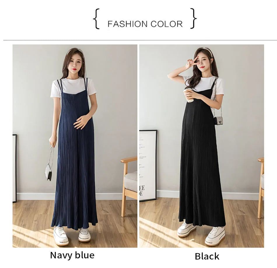 Chic Summer Maternity Chiffon Wide Leg Pants ATHLEXES