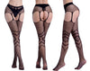 Seductive Fishnet Crotchless Pantyhose with Suspenders ATHLEXES