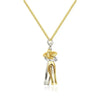 Chic Black Hug Pendant Necklace for Couples ATHLEXES
